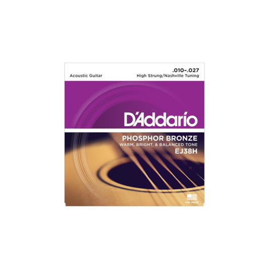D'Addario Fretted EJ38H 010 - 027 Nashville Tuning