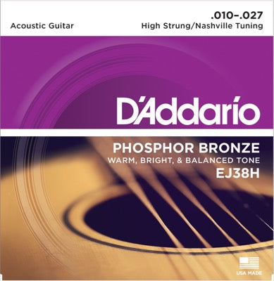 D'Addario Fretted EJ38H 010 - 027 Nashville Tuning