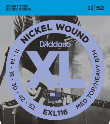 D'Addario Fretted EXL116 011 - 052 (Drop-tuning)