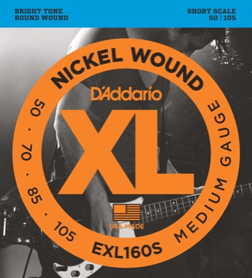 D'Addario Fretted EXL160S Medium 050 - 105 (Short Scale)