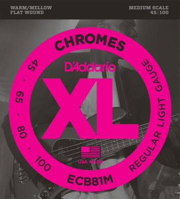 D'Addario Fretted ECB81M Light 045 - 100 (Medium Scale)