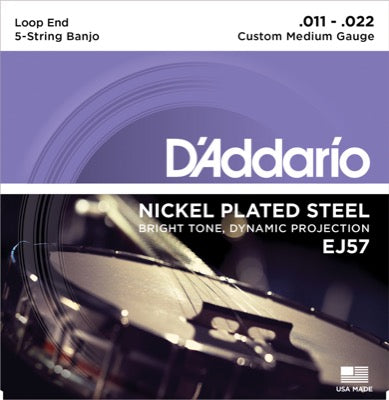 D'Addario Fretted EJ57 011-022 (5-string) Ögla