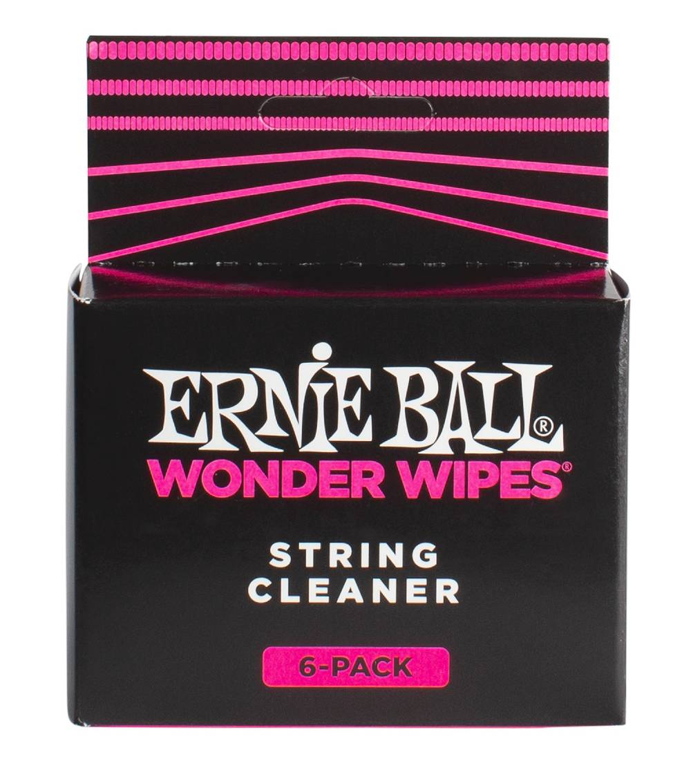 Ernie Ball EB-4277 Wonder Wipes, String Cleaner, 6 pc