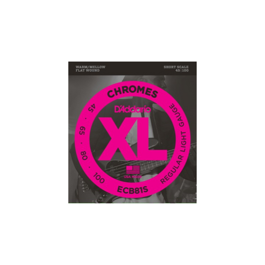 D'Addario Fretted ECB81S Light 045 - 100 (Short Scale)