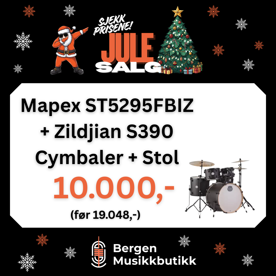 JULESALG Mapex ST5295FBIZ Trommesett + Zildjian S390 Cymbalpakke + Tama HT130 Stol