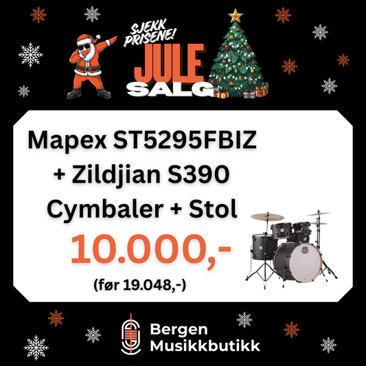 JULESALG Mapex ST5295FBIZ Trommesett + Zildjian S390 Cymbalpakke + Tama HT130 Stol