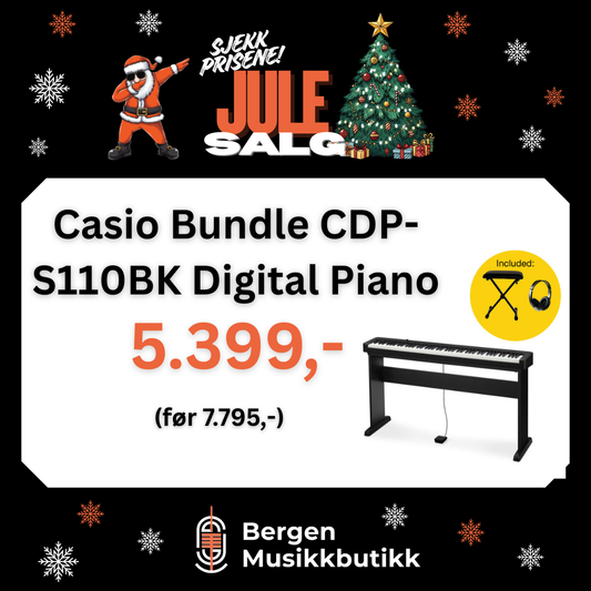 JULESALG Casio Bundle CDP-S110BK Digital Piano