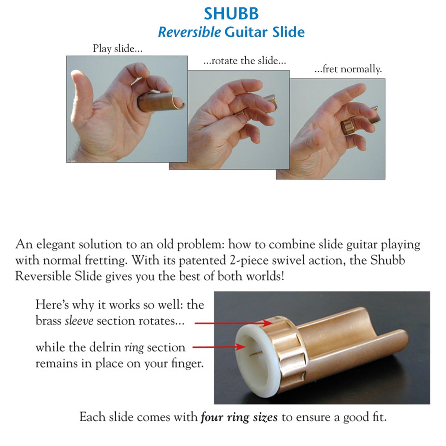 SHUBB AX Axys Reversible Slide, Bronze