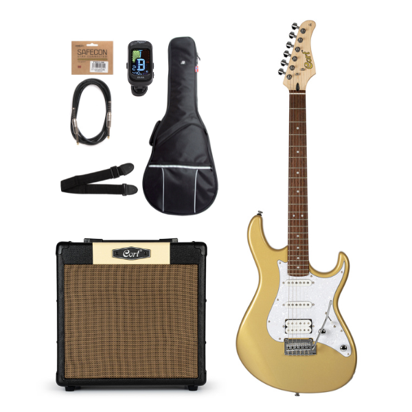 Cort Nybegynnerpakke Elektrisk Gitar Goldtop